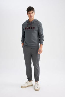 Pamuklu Jogger Pantolon Basic Duz Beli Bagc?kl? Cepli Lastikli Paca