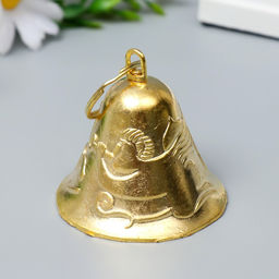 Цена за 2 шт. Колокольчик металл Пегас и будда золото 5,5х6х6 см - Simaland фото 2