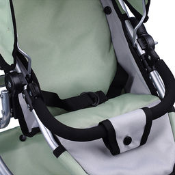 Коляска для кукол (для двойни)металлическая,прогулочная,с тентом,с корзиной,в пакете