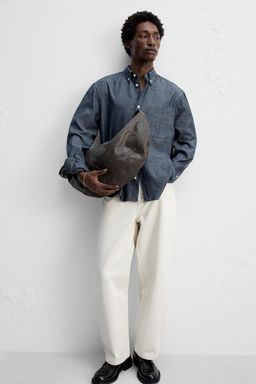 TEXTURED CHAMBRAY SHIRT - Zara фото 6