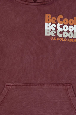 Erkek _ocuk Bordo Kap__onlu Sweatshirt - U.s. polo assn фото 3