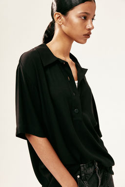Polo en crepe transparente - H&m фото 5