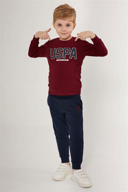 Бордовый пижамный комплект для мальчика Неожиданная скидка в корзине - U.s. polo assn фото 3