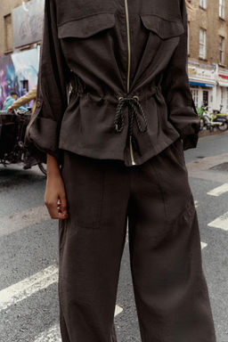 WIDE TROUSERS WITH ELASTIC WAISTBAND - Zara фото 5