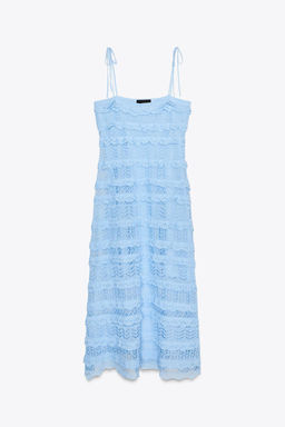 POINTELLE RUFFLED KNIT DRESS - Zara фото 6