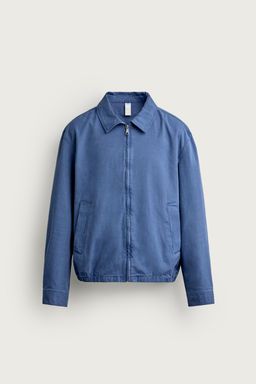 CAZADORA REGULAR FIT ALGOD?N LAVADO / Azul - Zara фото 6