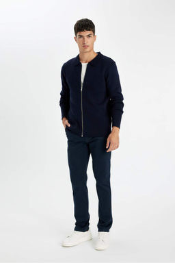 Кардиган стандартного кроя с воротником-поло - Defacto фото 2