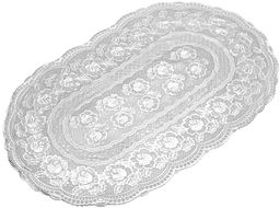 Цена за 2 шт. Салфетка Grace Лейс 100х60 LO-0965B СЕРЕБРО овальная