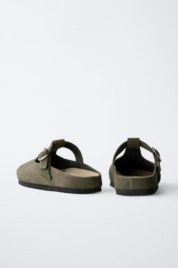 SPLIT SUEDE CLOGS - Zara фото 4