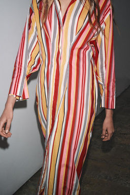 ZW COLLECTION STRIPED SHIRT DRESS - Zara фото 4