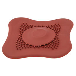 Пробка-сетка для раковины силиконовая 10,5х10,5см h1см, цвета в ассортименте: синий; терракотовый, в п/эт пакете (Китай) - Домашняя мода фото 7