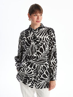 Hakim Yaka Desenli Uzun Kollu Kad?n Tunik