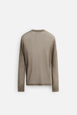 SEMI-SHEER RIBBED T-SHIRT - Zara фото 8