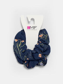 Резинки для волос мультипак (2 шт.) темно-синие с полевыми цветами