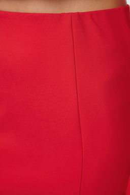 TRENDYOLMILLA K?rm?z? Y?rtmac Detayl? Dokuma Etek TPRAW23ET00014  фото 4