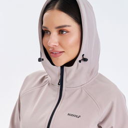 RODOS Ветровка softshell женская демисезон М-312 Бежевый фото 6
