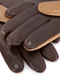 Перчатки женские ш+каш. TOUCH F-IS0065 taupe/d.brown - Eleganzza фото 5