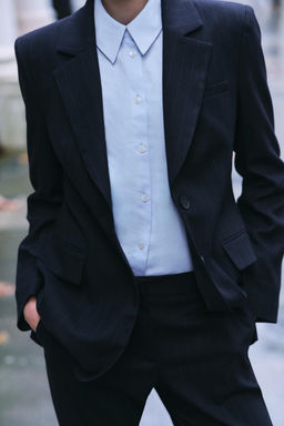 STRAIGHT PINSTRIPE BLAZER - Zara фото 4