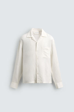 CAMISA FLUIDA RELAXED FIT ESTRUCTURA / Blanco - Zara фото 7