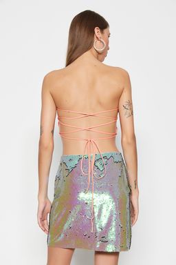 Ac?k Mavi Crop Triko Biyeli Bluz TPRSS23BZ00066 - Trendyolmilla фото 15