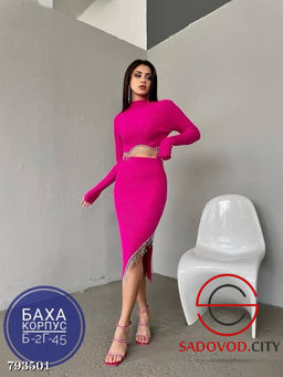 Костюм двойка, лапша со стразами - Bruno фото 3