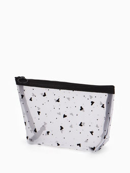 Косметичка женская Little love, с рисунком, на молнии, чёрная