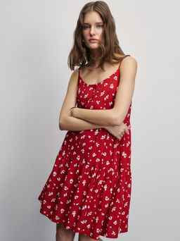 Сарафан мини с цветочным принтом / Zarina