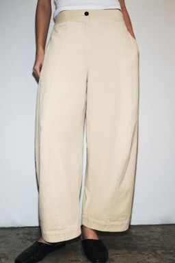 ZW COLLECTION BARREL CORDUROY TROUSERS - Zara фото 2