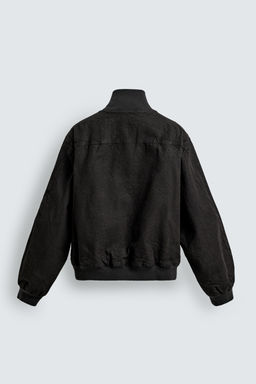 CRINKLED-EFFECT BOMBER JACKET - Zara фото 9