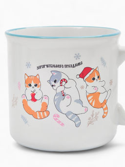 Кружка чайная новогодняя «Замурчательного праздника», 530 мл