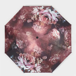 Зонт механический Воздушные пионы, эпонж, 4 сложения, 8 спиц, R = 48 см, цвет МИКС - Simaland фото 8