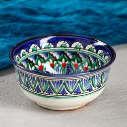 Коса Риштанская Керамика Узоры 14,5 см, малая, синяя