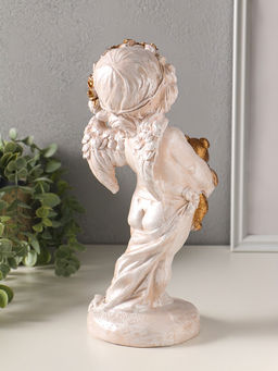 Фигура полистоун «Ангел с медвежонком», 30×14×12