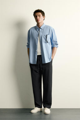 PANTAL?N RELAXED FIT 100% LYOCELL / Negro