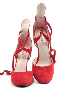 06-V-892 RED Туфли женские (натуральная замша) - Фабричный китай фото 14