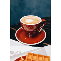 Кофейная пара Magistro Coffee time, чашка 80 мл, блюдце d=12.5 см, фарфор, коричневая