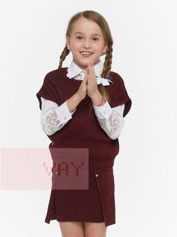 Жилет для девочек 183-7113 - Vay kids школа фото 2