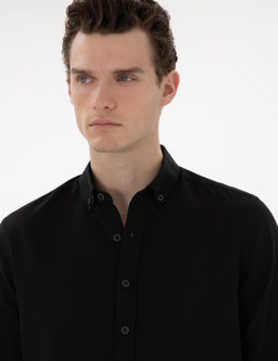 Siyah Regular Fit Uzun Kollu G_mlek - Pierre cardin фото 2