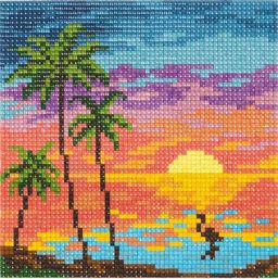 Кристальная (алмазная) мозаика ФРЕЯ ALVR-214 Морской закат 14 х 14 см