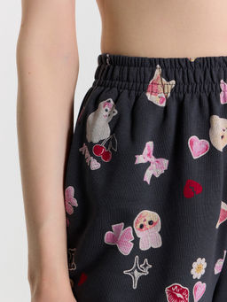 Шорты женские серые с принтом - Mark formelle фото 4