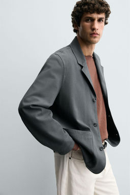 RELAXED FIT TEXTURED BLAZER - Zara фото 6