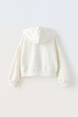 FERMUARLI VE SLOGANLI KAPUSONLU SWEATSHIRT - Zara фото 2