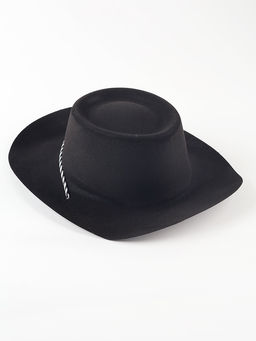 УЦЕНКА Карнавальная шляпа большие поля, р-р 56-58 чёрная