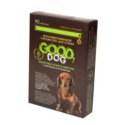 Вит. GOOD DOG д/соб, "ЗДОРОВЬЕ КОЖИ И ШЕРСТИ" 90 таб. GDM-03