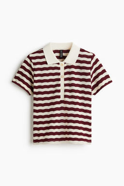 Polo en punto con textura
