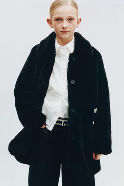 LONG FAUX FUR COAT - Zara фото 9