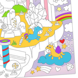 Цена за 2 шт. Многоразовая раскраска Страна единорогов, размер  30 ? 42 см, 5 маркеров - Буква-ленд фото 3