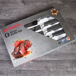 Набор кухонных ножей 6 предметов / WD-104 /уп 24/овощечистка в комплекте - Галеонтрейд фото 4