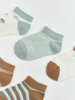 Desenli Erkek Bebek Patik ?orap 5li