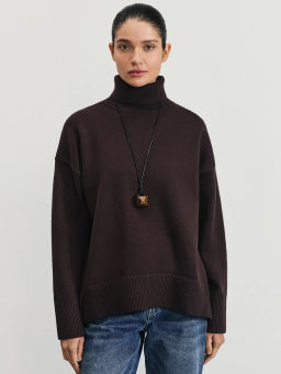 Джемпер из вискозы с воротником-стойкой  Zarina